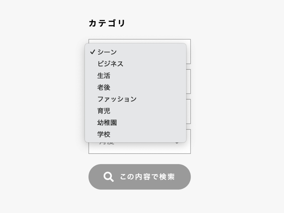カテゴリ機能についての説明図